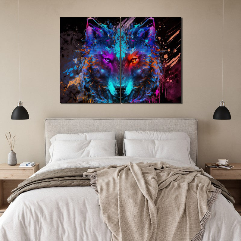 Scarlet Fusion of the Wolf Canvas