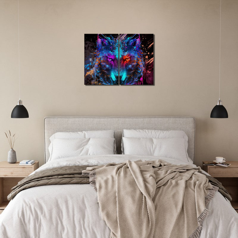 Scarlet Fusion of the Wolf Canvas