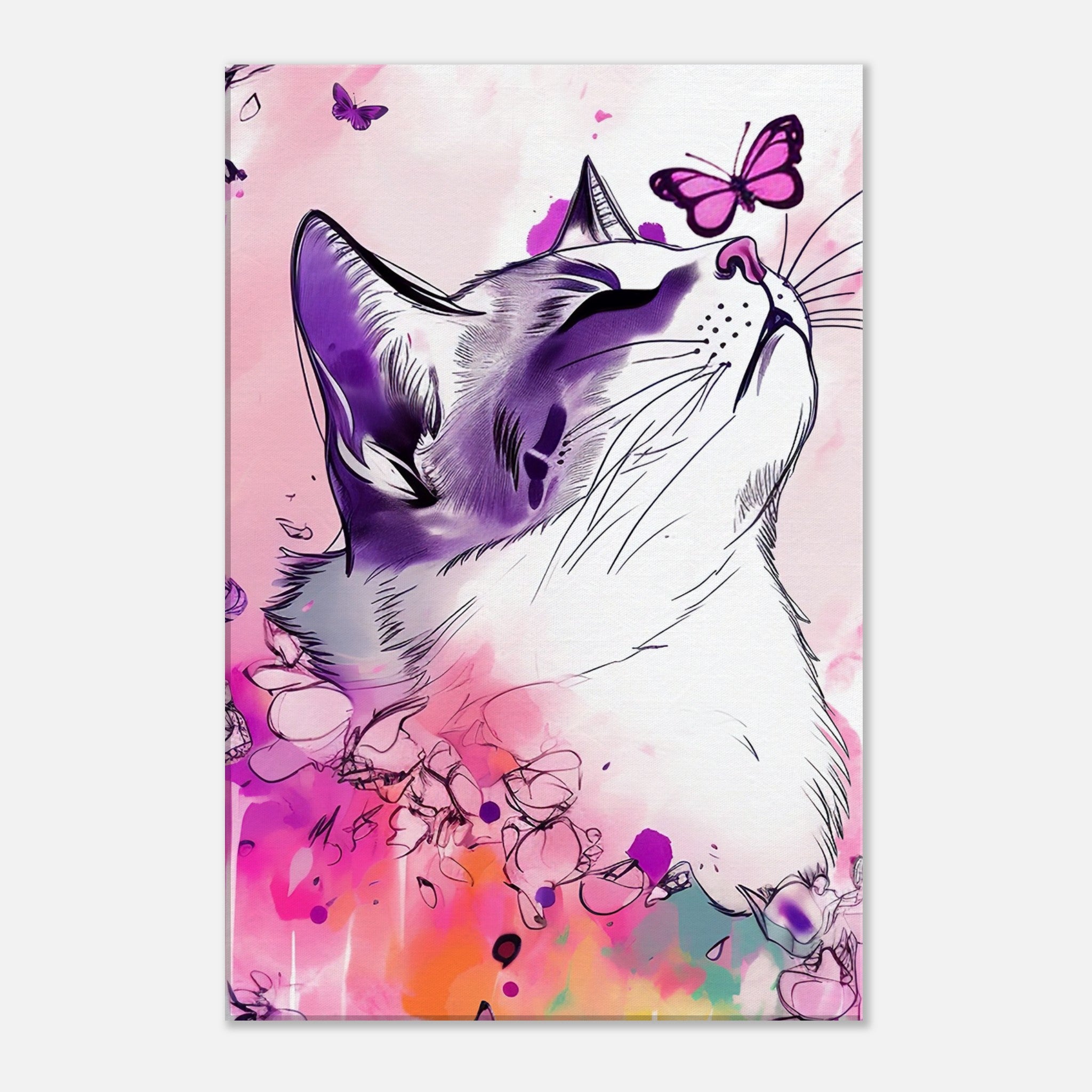 Whimsical Cat Canvas