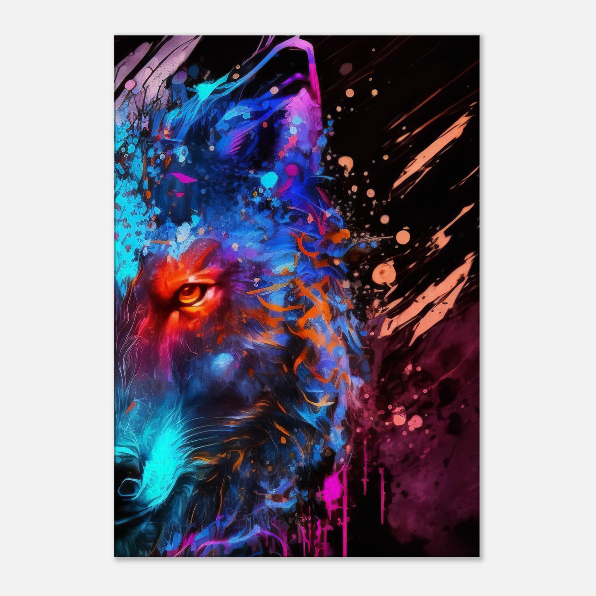 Scarlet Fusion of the Wolf Canvas