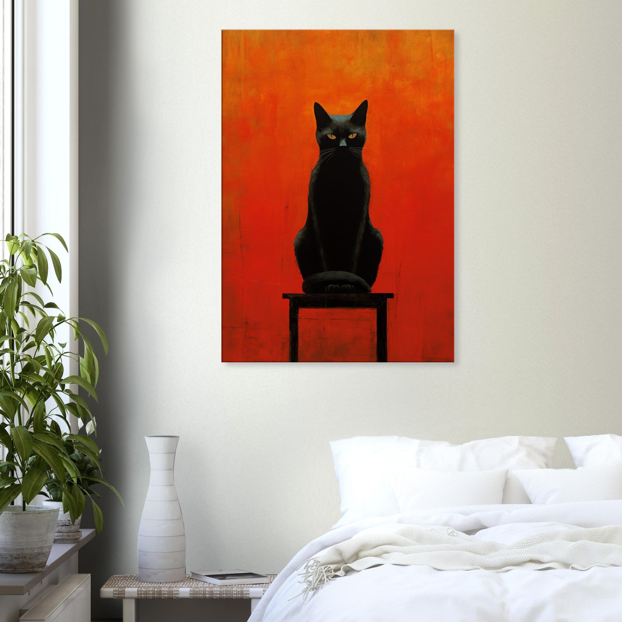 Black Cat Canvas