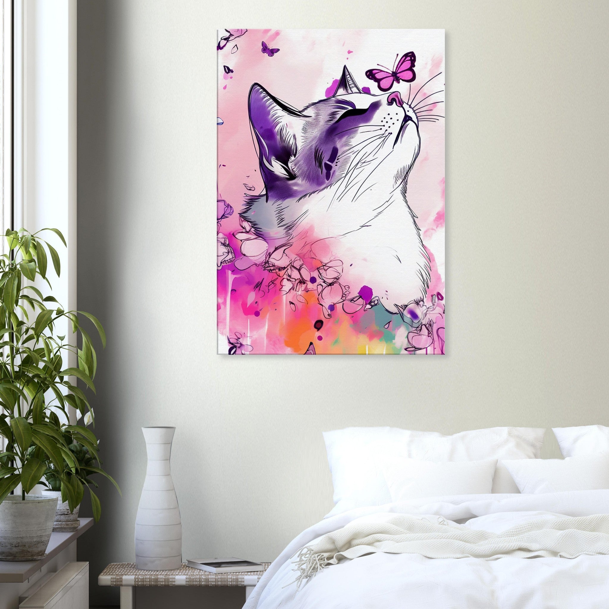 Whimsical Cat Canvas