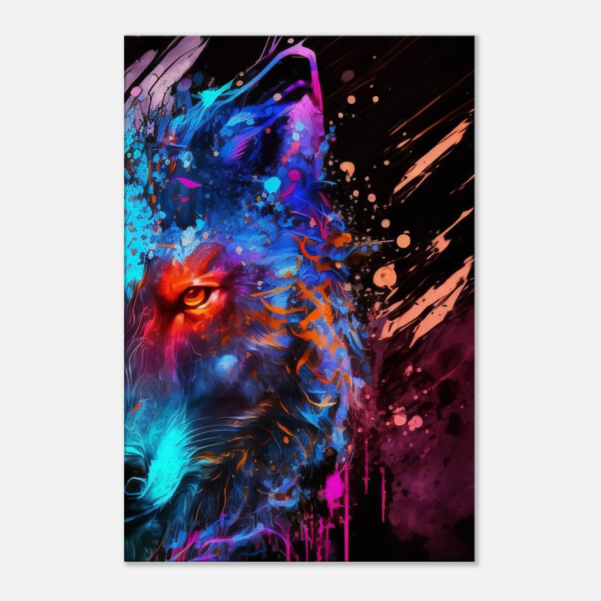 Scarlet Fusion of the Wolf Canvas