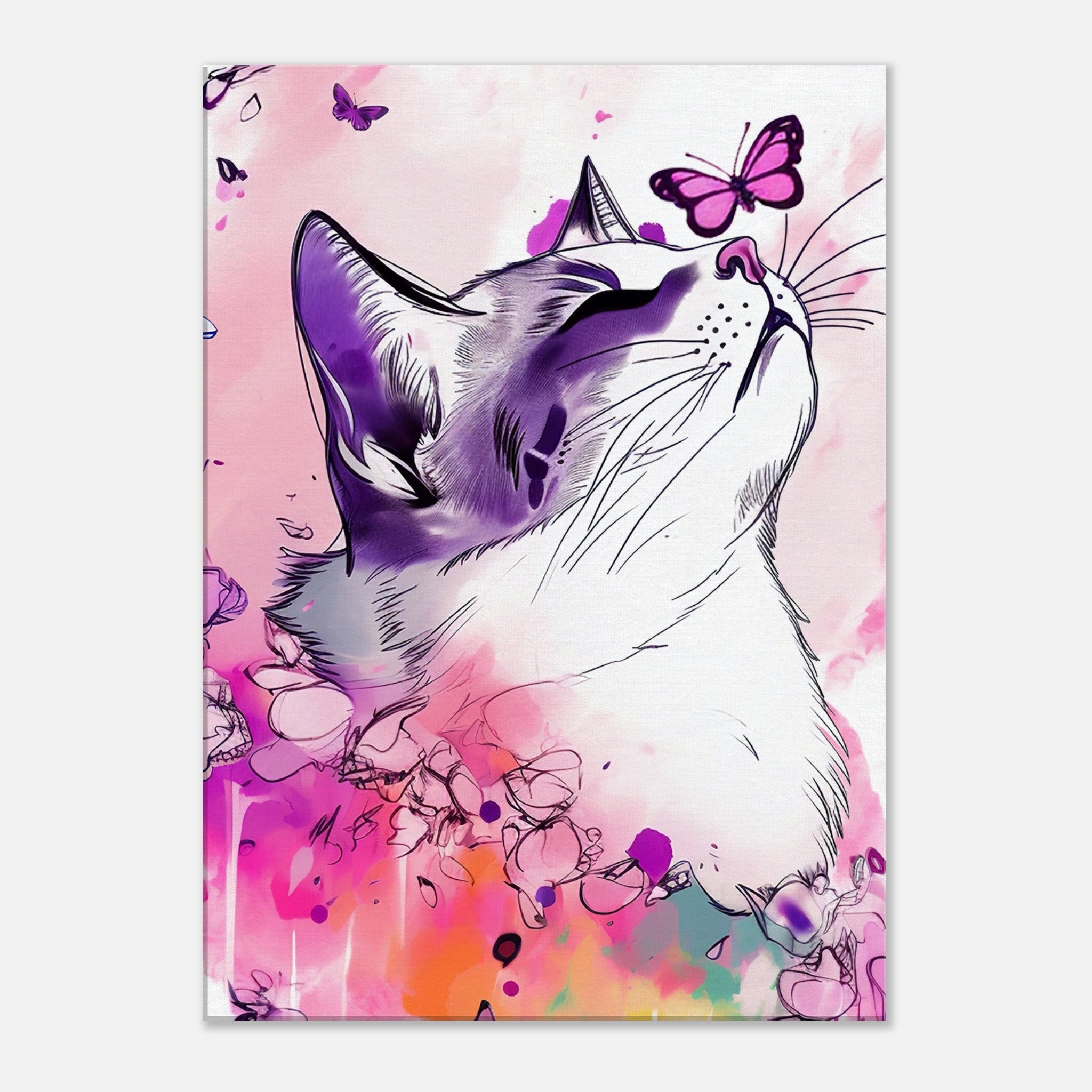 Whimsical Cat Canvas