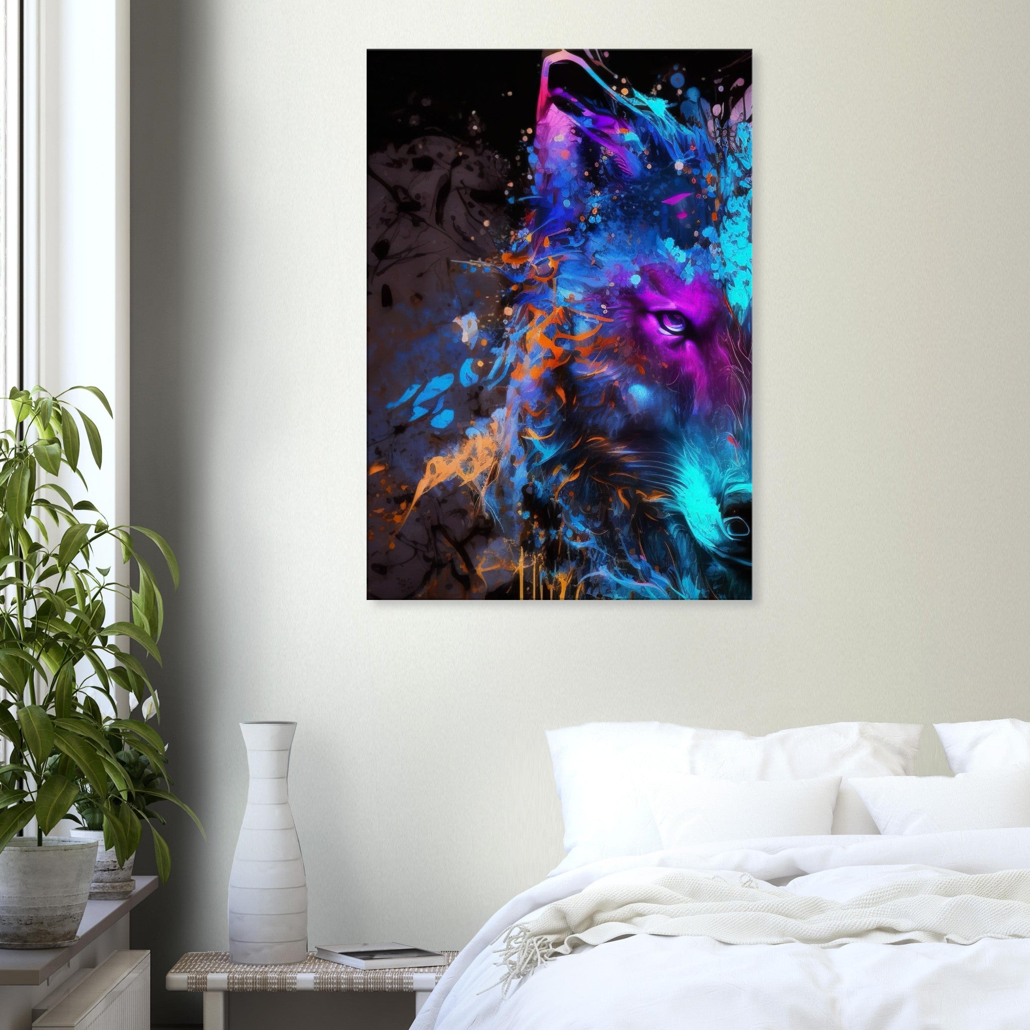 Azure Fusion of the Wolf Canvas