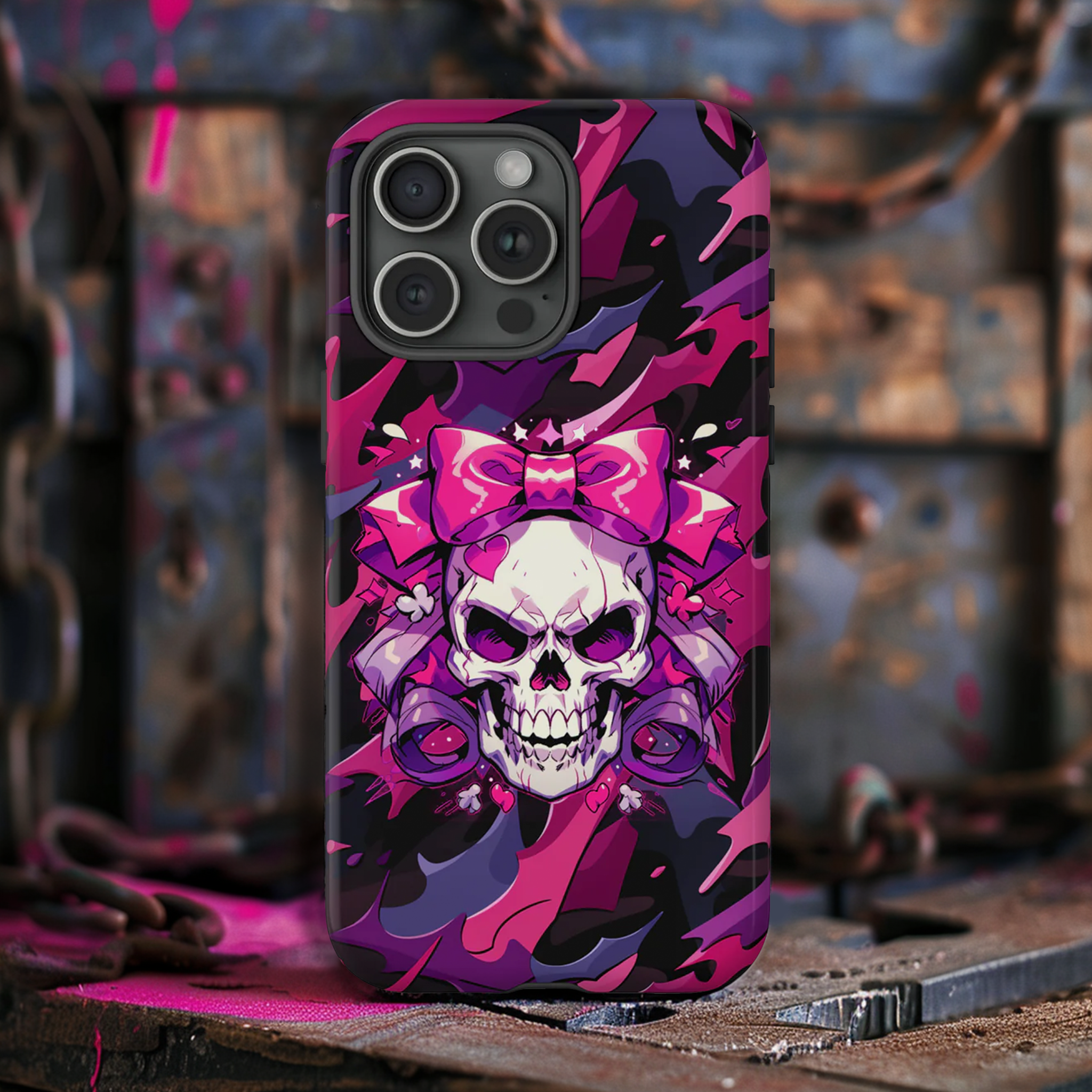 Pink Skull Phone Case