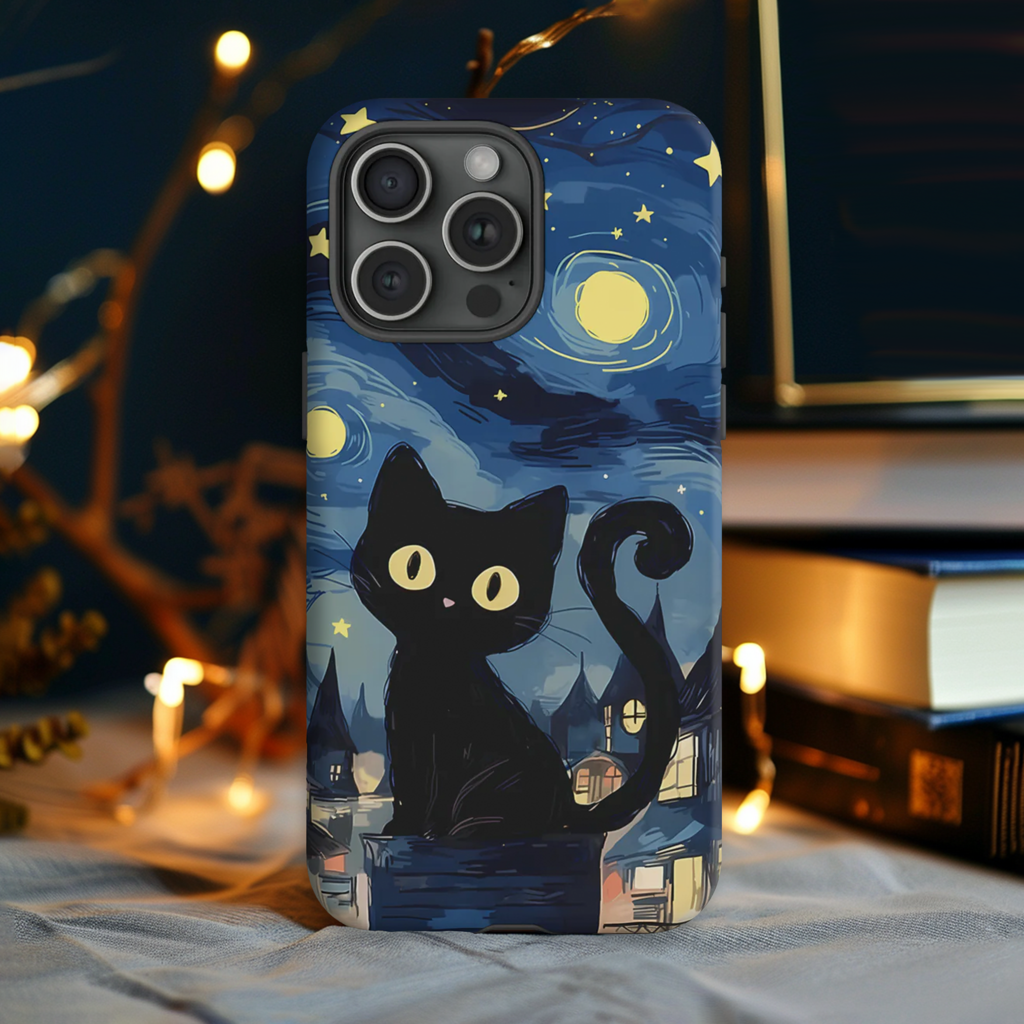 Cat Starry Night